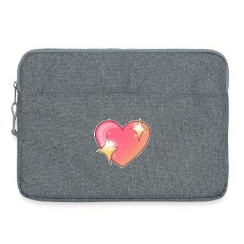 Funkelndes Herz Emblem Design - Laptoptasche 15" - Grau meliert - Vorne