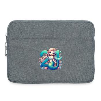 21 Years Mermaid Sweet Birthday Gift - Laptop bag 15" - heather grey - Front