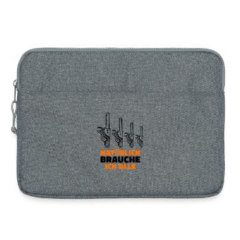 Bois de chauffage scie bûcheron déclaration forestier - Sacoche pour ordinateur portable 15 pouces - gris chiné - Devant