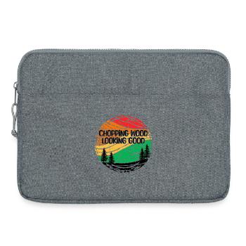Lumberjack Tree Forestry Statement Wood Woodwork - Laptop bag 15" - heather grey - Front