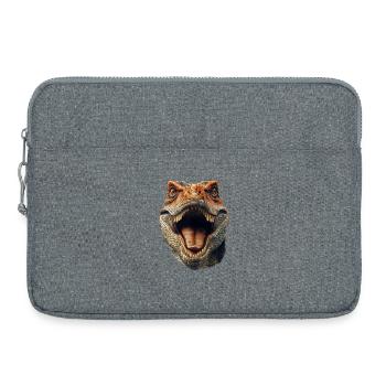 Tête de dinosaure - Sacoche pour ordinateur portable 15 pouces - gris chiné - Devant