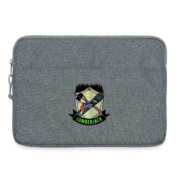Hache bois scie dire menuiserie bûcheron bois - Sacoche pour ordinateur portable 15 pouces - gris chiné - Devant