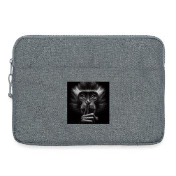 A Silent Monkey - Laptop bag 15" - heather grey - Front