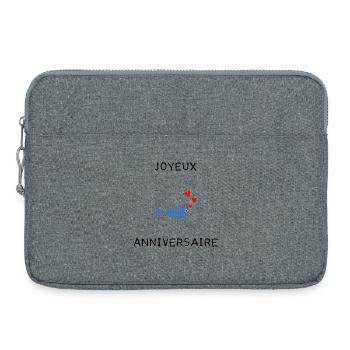 JOYEUX ANNIVERSAIRE - Sacoche pour ordinateur portable 15 pouces - gris chiné - Devant