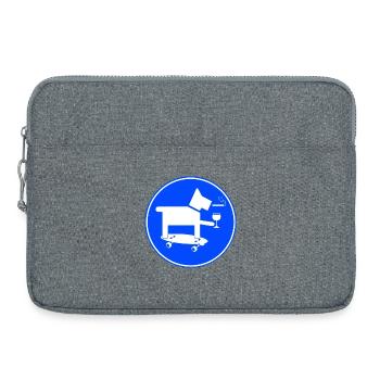 Chien à roulettes - Sacoche pour ordinateur portable 15 pouces - gris chiné - Devant