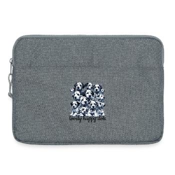 Dalmatiner Welpen Welpe süß Punkte Hund Geschenk - Laptoptasche 15" - Grau meliert - Vorne