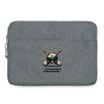 India elephant cricket helmet design - Laptop bag 15" - heather grey - Front