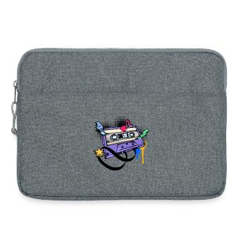 Funky Street Art Graffiti Kunst Strassenkunst - Laptoptasche 15" - Grau meliert - Vorne