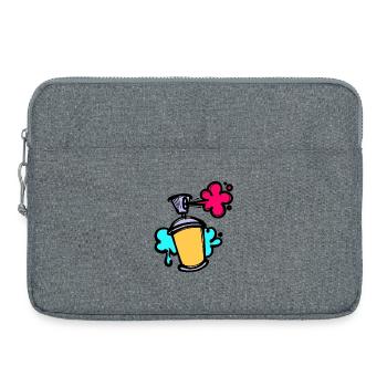Kunst Graffiti Sprayer Spraydose Street Art - Laptoptasche 15" - Grau meliert - Vorne