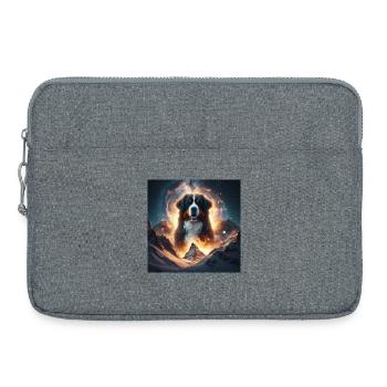 Bernese mountain dog - Laptop bag 15" - heather grey - Front