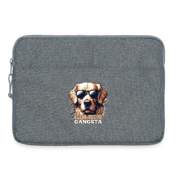 Golden Gangsta Cooler Golden Retriever Geschenk - Laptoptasche 15" - Grau meliert - Vorne