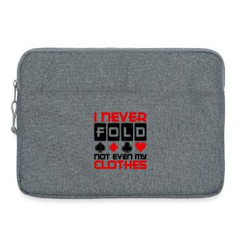 Casino Poker Profispieler Gewinnen Statement - Laptoptasche 15" - Grau meliert - Vorne