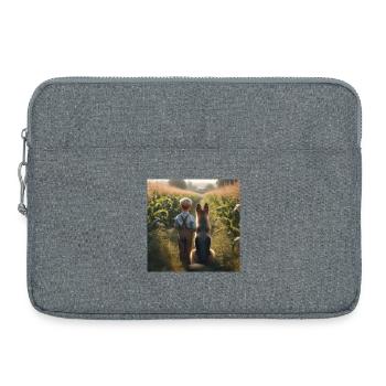 Art du berger allemand - Sacoche pour ordinateur portable 15 pouces - gris chiné - Devant