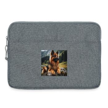 Art du berger allemand - Sacoche pour ordinateur portable 15 pouces - gris chiné - Devant