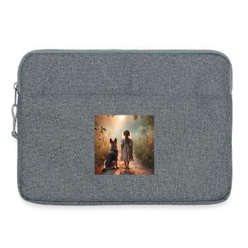 Art du berger allemand - Sacoche pour ordinateur portable 15 pouces - gris chiné - Devant