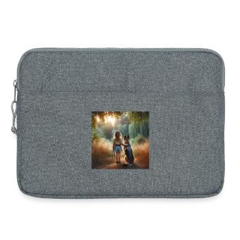 Art du berger allemand - Sacoche pour ordinateur portable 15 pouces - gris chiné - Devant