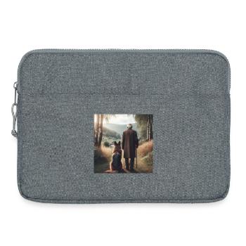 Art du berger allemand - Sacoche pour ordinateur portable 15 pouces - gris chiné - Devant
