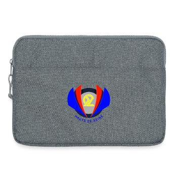 Hauts de seine - Sacoche pour ordinateur portable 15 pouces - gris chiné - Devant