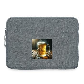 Chope à bière - Sacoche pour ordinateur portable 15 pouces - gris chiné - Devant