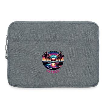 Patmos Greece vacation beach sunset - Laptop bag 15" - heather grey - Front