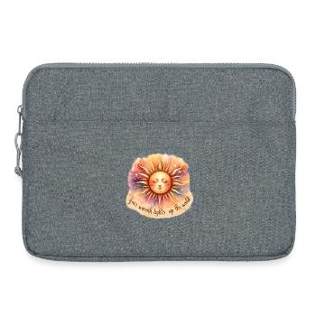Lights up the world - Laptop bag 15" - heather grey - Front