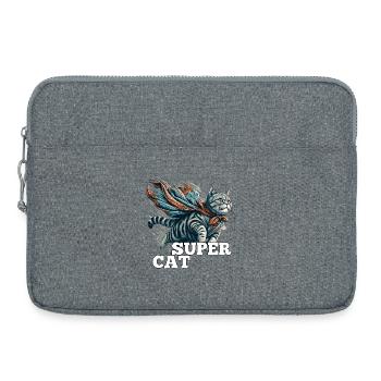 Super Katze Britisch Kurzhaar BKH getigert - Laptoptasche 15" - Grau meliert - Vorne