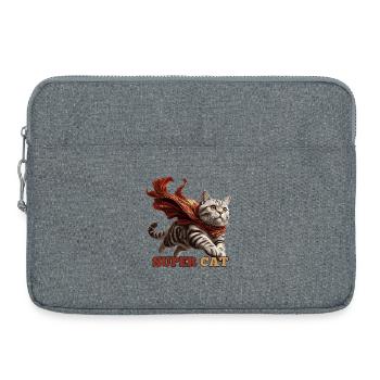 Super Katze Britisch Kurzhaar BKH getigert - Laptoptasche 15" - Grau meliert - Vorne