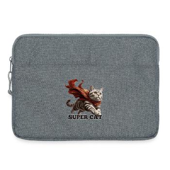 Super Katze Britisch Kurzhaar BKH getigert - Laptoptasche 15" - Grau meliert - Vorne