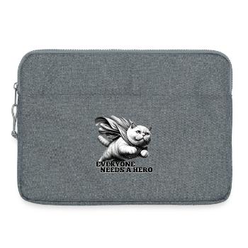 Super Cat Superhero BKH White British Shorthair - Laptop bag 15" - heather grey - Front