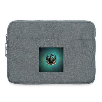 Horus, le dieu faucon. - Sacoche pour ordinateur portable 15 pouces - gris chiné - Devant