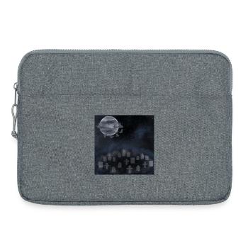 Friedhöfe, Gräber, gothic design, Horror Motiv - Laptoptasche 15" - Grau meliert - Vorne