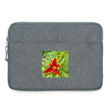 LYS DE FEU - Sacoche pour ordinateur portable 15 pouces - gris chiné - Devant