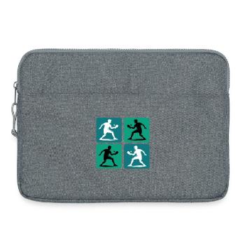 Design de tennis de table - Sacoche pour ordinateur portable 15 pouces - gris chiné - Devant