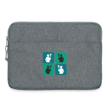 Design de crosse - Sacoche pour ordinateur portable 15 pouces - gris chiné - Devant