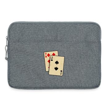 Poker Jeu de cartes Jeux de hasard Casino Poker Round - Sacoche pour ordinateur portable 15 pouces - gris chiné - Devant