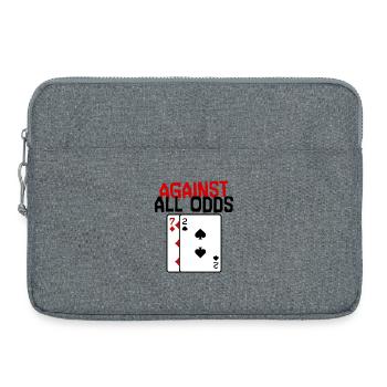 Casino Statement Jeu de cartes de poker Jeux d’argent - Sacoche pour ordinateur portable 15 pouces - gris chiné - Devant