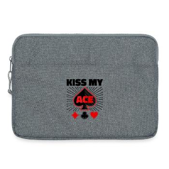 Jeu de cartes de joueur professionnel Poker Statement Casino - Sacoche pour ordinateur portable 15 pouces - gris chiné - Devant