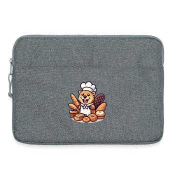 Baker Beaver : le pro de la pâtisserie - Sacoche pour ordinateur portable 15 pouces - gris chiné - Devant