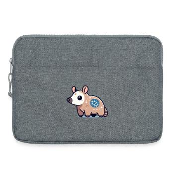 Sternflecken-Opossum: Kosmischer Sammler - Laptoptasche 15" - Grau meliert - Vorne