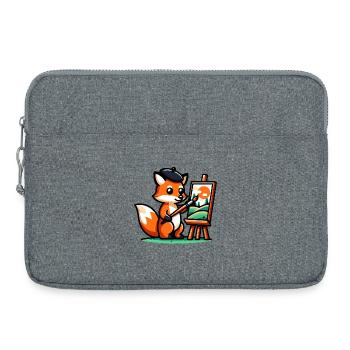 Palette Prowler: Der künstlerische Fuchs - Laptoptasche 15" - Grau meliert - Vorne