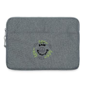 zeit für fair änderung umweltschutz statement - Laptoptasche 15" - Grau meliert - Vorne