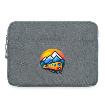 Train Cartoon Style - Laptop bag 15" - heather grey - Front