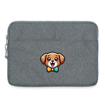 Beau Bowwow : Le chiot pimpant - Sacoche pour ordinateur portable 15 pouces - gris chiné - Devant