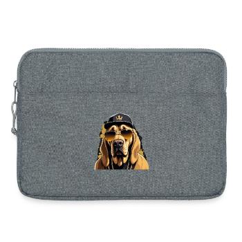 Bloodhound Gangsta Gangster Dog Gift - Laptop bag 15" - heather grey - Front