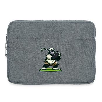 Gorille de golf - Sacoche pour ordinateur portable 15 pouces - gris chiné - Devant