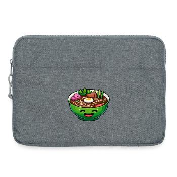 Happy Ramen Bowl: Die fröhliche Suppe - Laptoptasche 15" - Grau meliert - Vorne