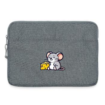 Cheese Lover Mouse: The Snacktime Friend - Laptop bag 15" - heather grey - Front