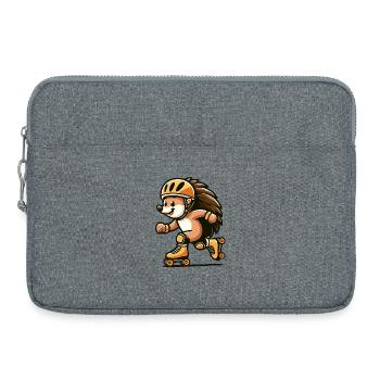 Roller Rush Hedgehog: The Speedy Skater - Laptop bag 15" - heather grey - Front