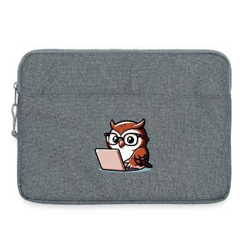 Wise Web Owl: The Knowledge Navigator - Laptop bag 15" - heather grey - Front