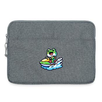 Splashy Frog : Escapades en scooter des mers - Sacoche pour ordinateur portable 15 pouces - gris chiné - Devant